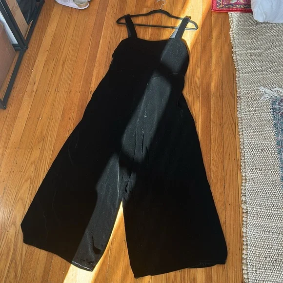 Madewell Black Velvet Jumpsuit - Picture 4 of 6